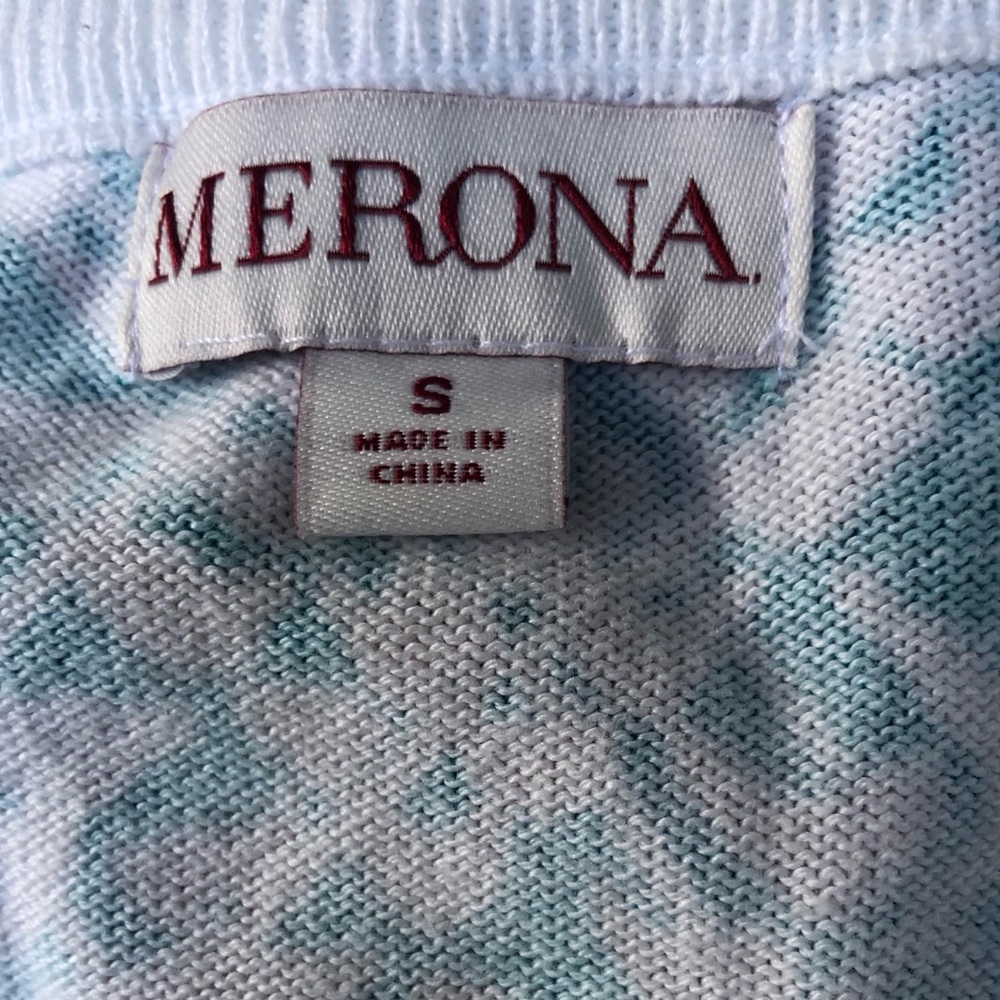 Light Blue Patterned Cardigan - image 6